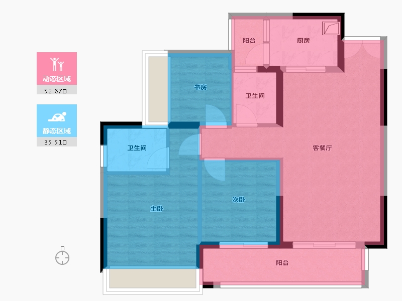 贵州省-贵阳市-云城中心-80.53-户型库-动静分区