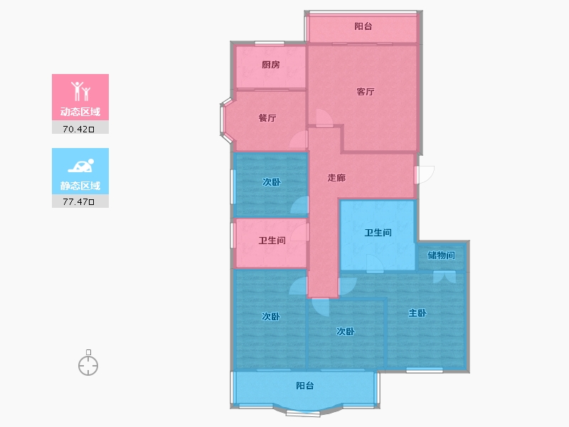 福建省-福州市-闽都嘉园-134.40-户型库-动静分区