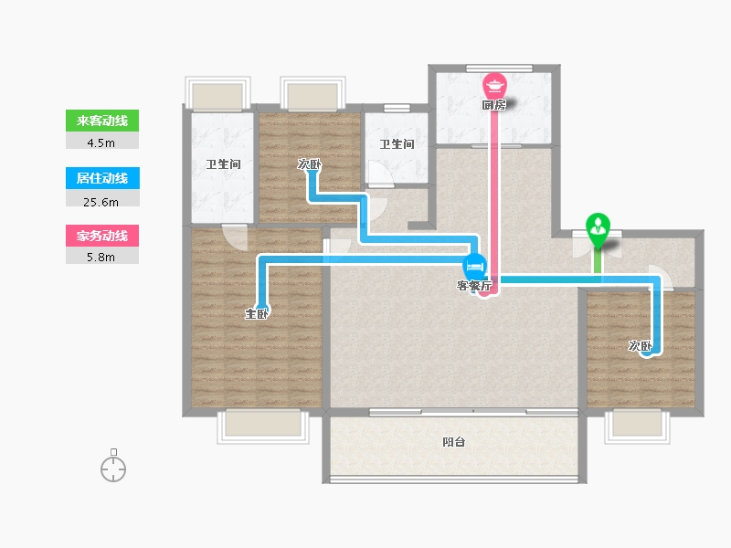 江苏省-南通市-世贸璀璨未来-96.00-户型库-动静线