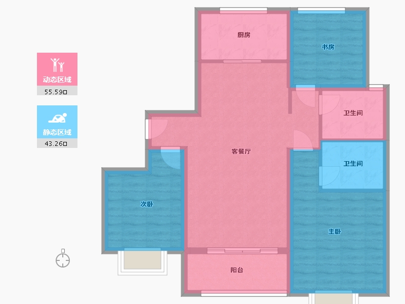 山东省-济宁市-中玮新城-88.00-户型库-动静分区