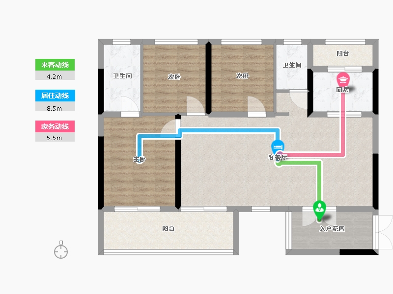 四川省-宜宾市-中铁卓越城-105.60-户型库-动静线