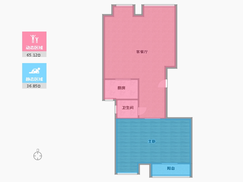 山东省-威海市-中央龙湾-90.40-户型库-动静分区