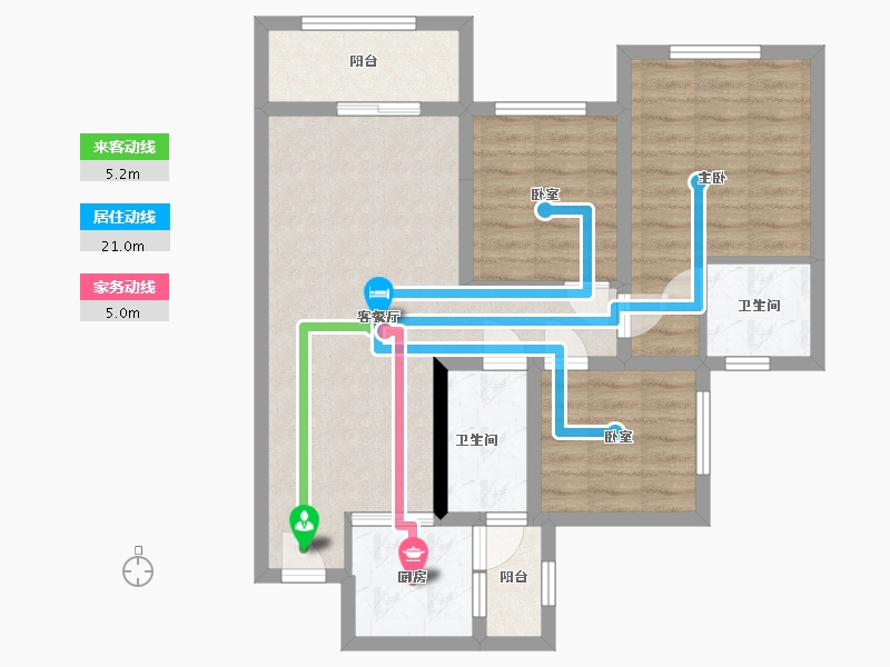 四川省-眉山市-公园华府-76.80-户型库-动静线