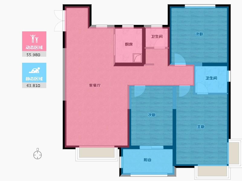 河北省-邯郸市-荣盛锦绣德园-106.38-户型库-动静分区