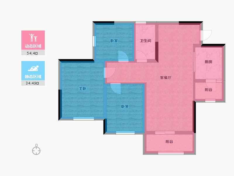 四川省-眉山市-公园华府-68.00-户型库-动静分区