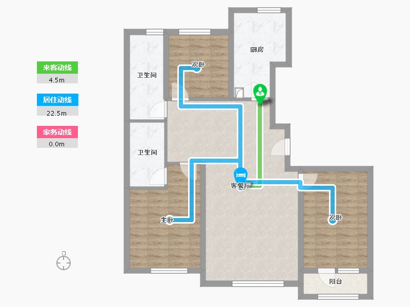 辽宁省-营口市-帝景豪园-103.50-户型库-动静线