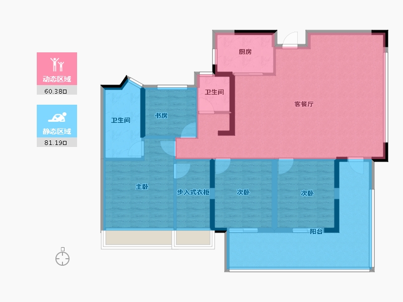 安徽省-宿州市-长九文澜府-128.00-户型库-动静分区