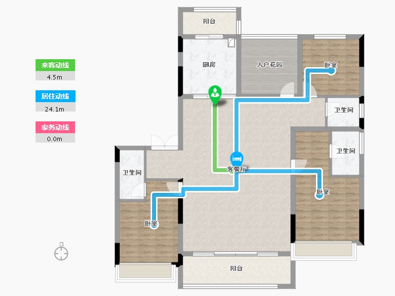 湖南省-长沙市-中国铁建·梦想·龙隐台-142.14-户型库-动静线