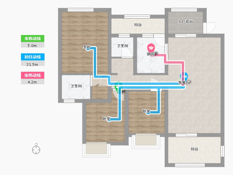 四川省-南充市-仪陇县马鞍镇凯信锦城-91.06-户型库-动静线