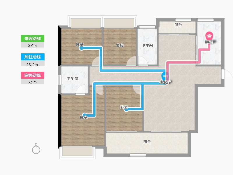 湖南省-长沙市-国欣向荣广场-114.77-户型库-动静线