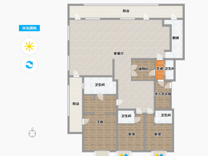 四川省-成都市-金茂府-208.00-户型库-采光通风