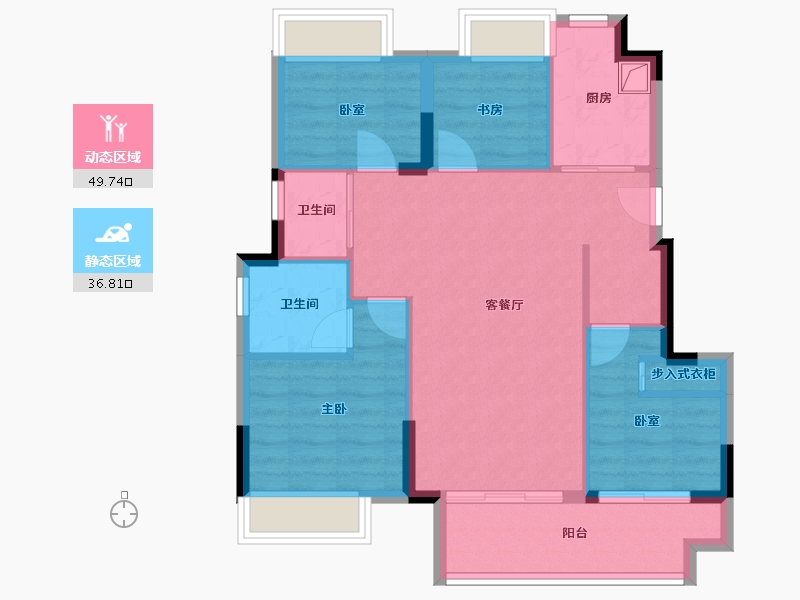 福建省-宁德市-左海望悦-77.51-户型库-动静分区