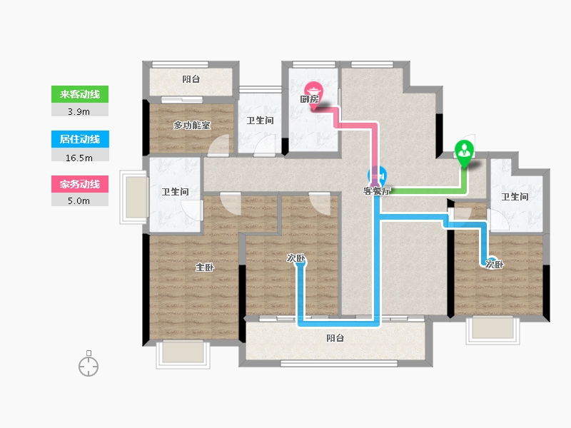 福建省-宁德市-左海望悦-120.72-户型库-动静线