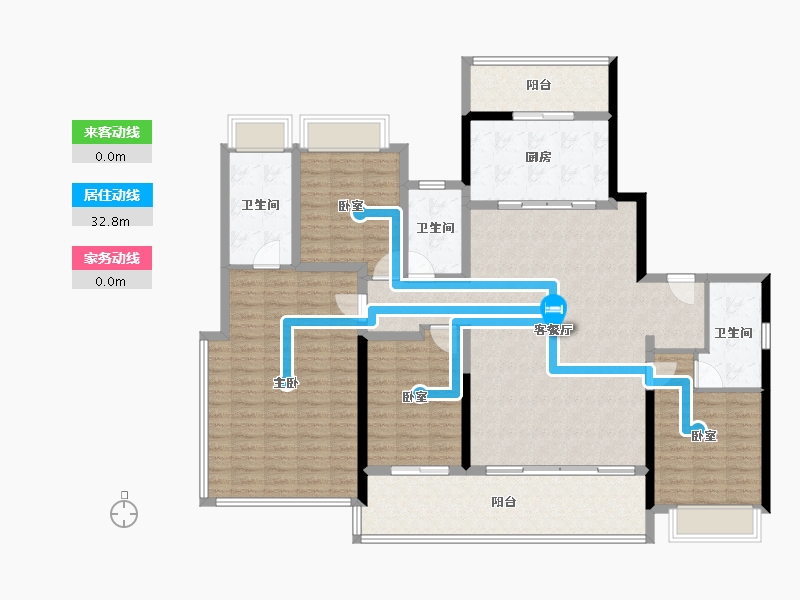 江苏省-苏州市-建发·缦云华庭-151.12-户型库-动静线