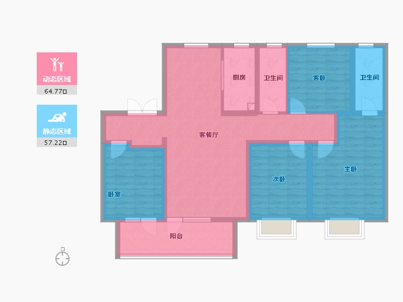 山东省-聊城市-澜庭嘉苑-108.01-户型库-动静分区