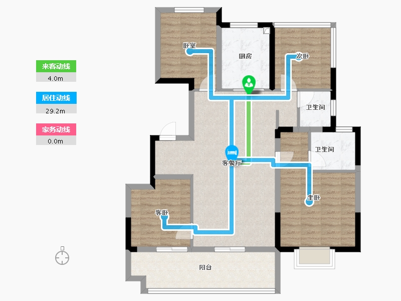 安徽省-合肥市-伟星印湖湾-103.21-户型库-动静线