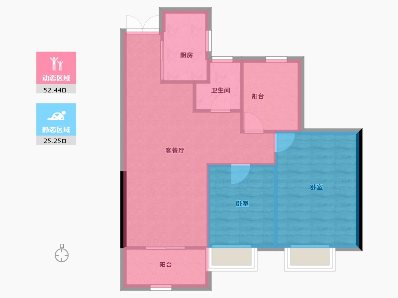 河南省-郑州市-润泓·润园-70.71-户型库-动静分区