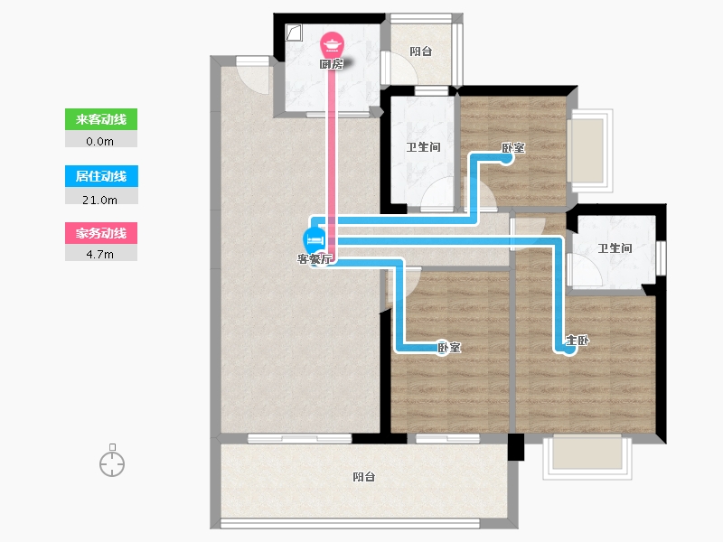 广东省-惠州市-隆生鹿江花园-92.03-户型库-动静线