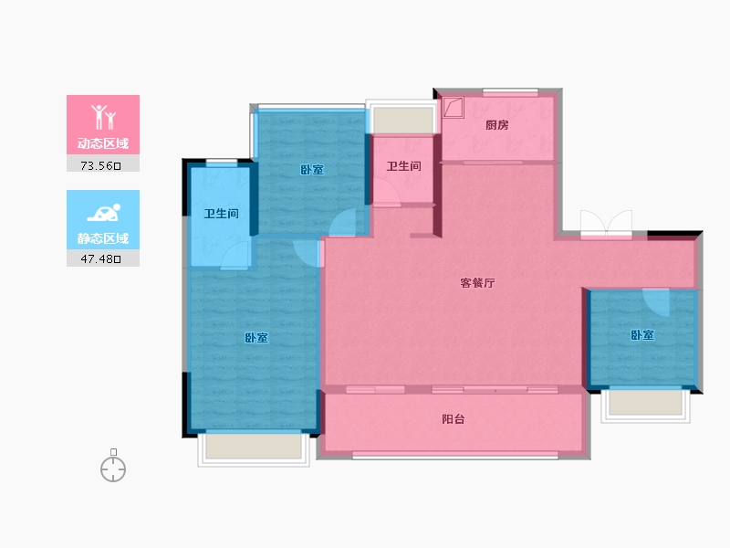 安徽省-合肥市-保利珺悦-109.52-户型库-动静分区