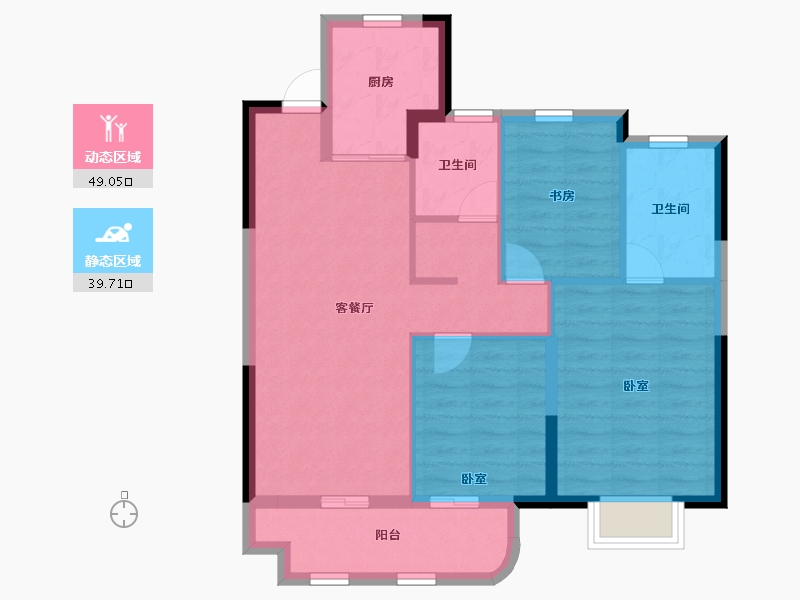 浙江省-宁波市-中交·蔚泱云城-79.54-户型库-动静分区