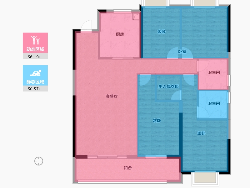 江苏省-南京市-中天云来-114.40-户型库-动静分区