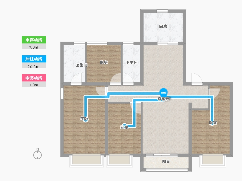 山西省-太原市-中海寰宇时代-112.00-户型库-动静线