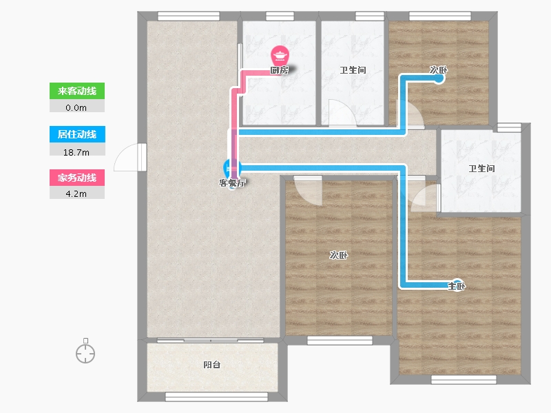 江苏省-扬州市-如意园-120.00-户型库-动静线