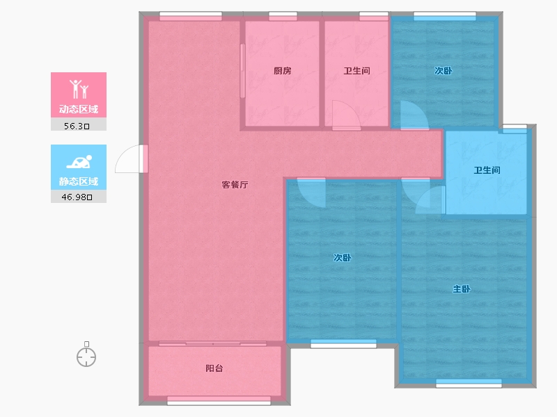 江苏省-扬州市-如意园-120.00-户型库-动静分区