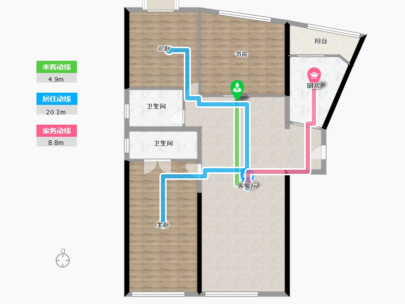 北京-北京市-新城国际23-145.30-户型库-动静线