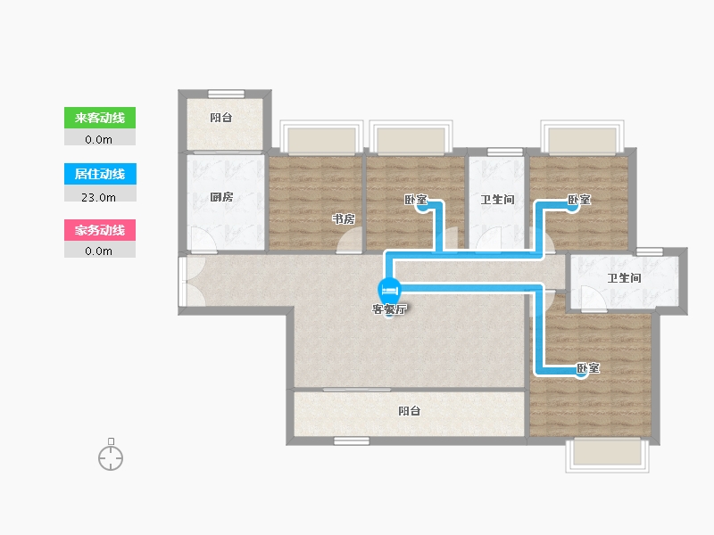 重庆-重庆市-中粮天悦壹号-105.03-户型库-动静线