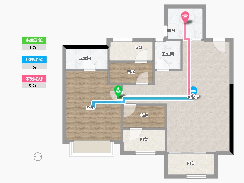 湖南省-长沙市-天境星城-78.86-户型库-动静线