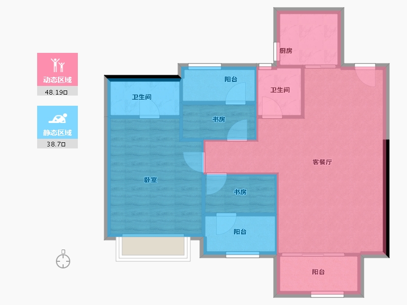 湖南省-长沙市-天境星城-78.86-户型库-动静分区