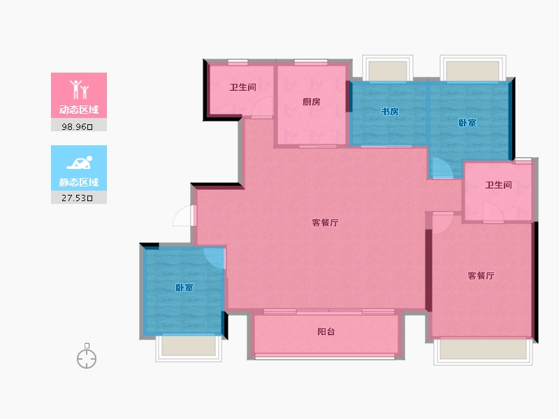 上海-上海市-华发古美华府-116.00-户型库-动静分区