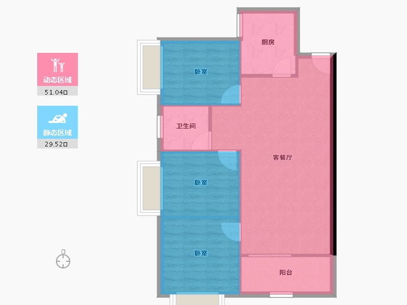 河南省-郑州市-万华城-73.68-户型库-动静分区