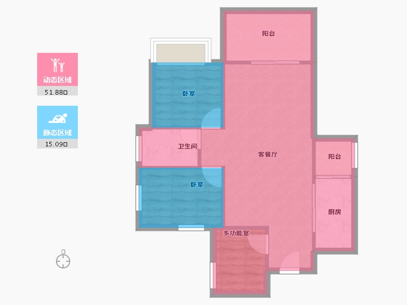 广东省-湛江市-星海颐德城-60.58-户型库-动静分区