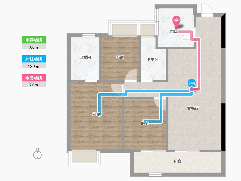 湖北省-武汉市-金融街金悦府-83.77-户型库-动静线