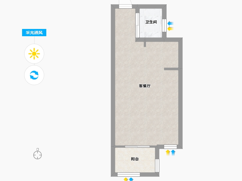 福建省-福州市-蓝光里-36.00-户型库-采光通风