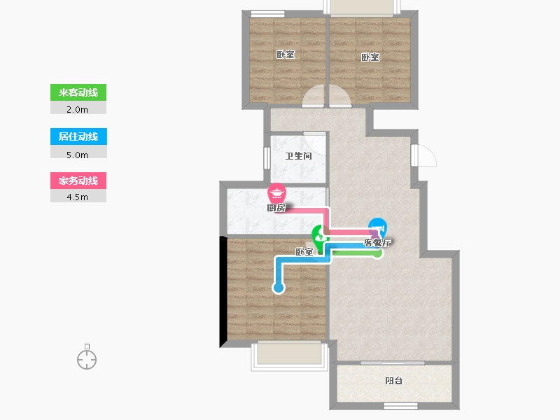 河南省-郑州市-万科·荣成云图-78.58-户型库-动静线