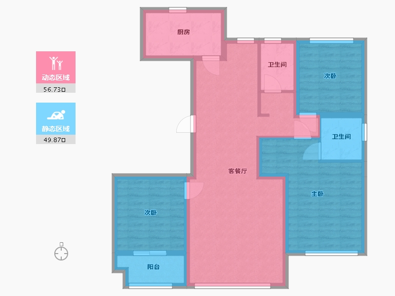 河北省-衡水市-沙岗小镇-80.00-户型库-动静分区