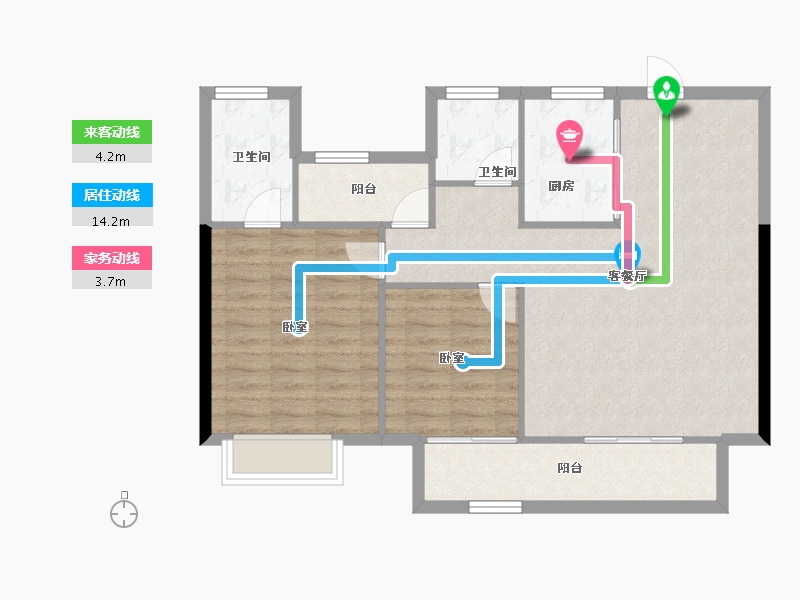 湖南省-长沙市-中国铁建・瀚澜湾-85.68-户型库-动静线