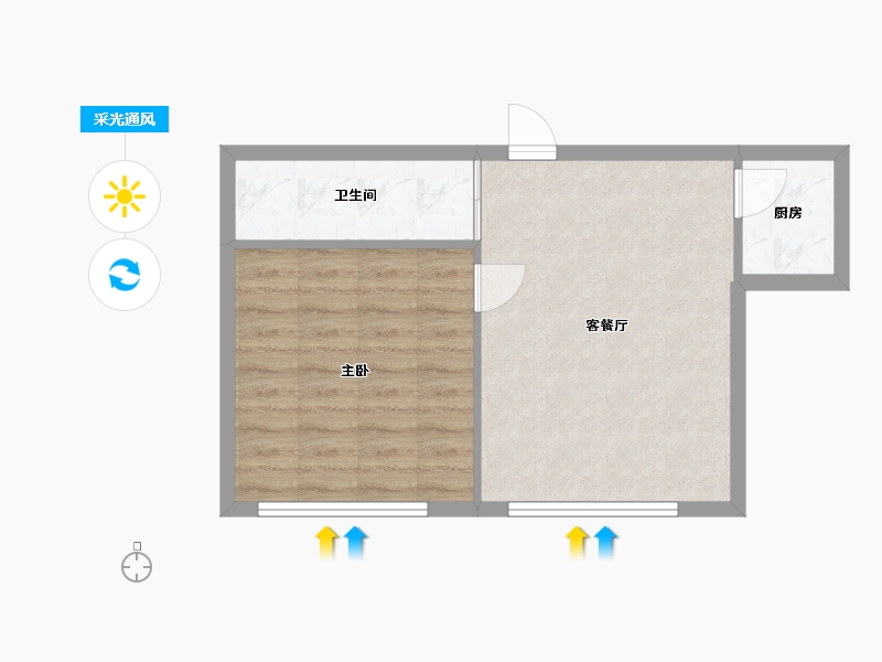 浙江省-绍兴市-伯乐大厦-72.00-户型库-采光通风