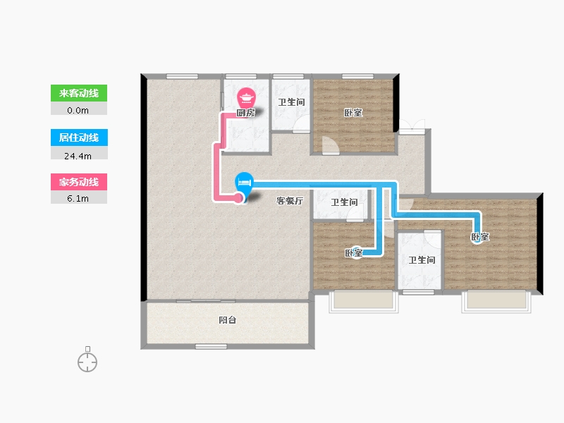 陕西省-咸阳市-龙泉·壹号院-150.86-户型库-动静线