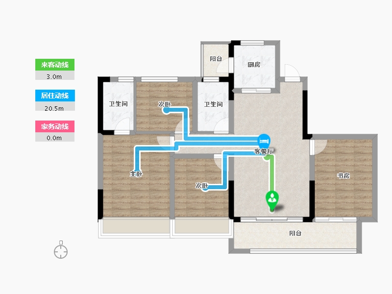 四川省-成都市-龙潭寺TOD龙潭九章-97.84-户型库-动静线