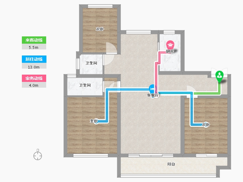 山东省-东营市-凤鸣春秋-101.60-户型库-动静线