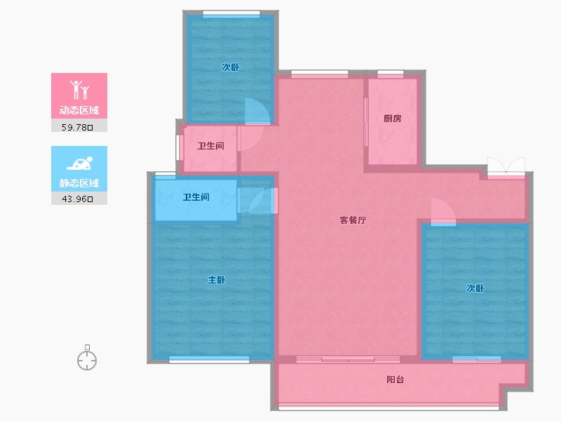 山东省-东营市-凤鸣春秋-101.60-户型库-动静分区