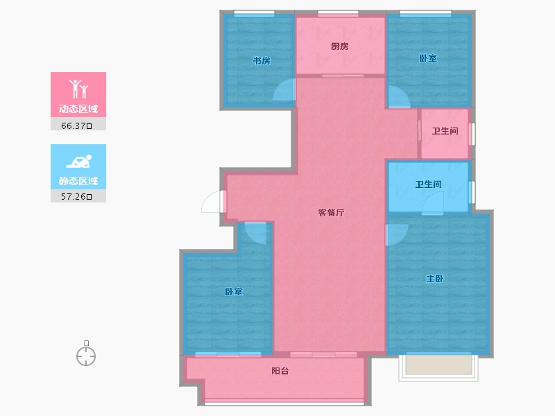 山西省-太原市-中海寰宇时代-113.59-户型库-动静分区