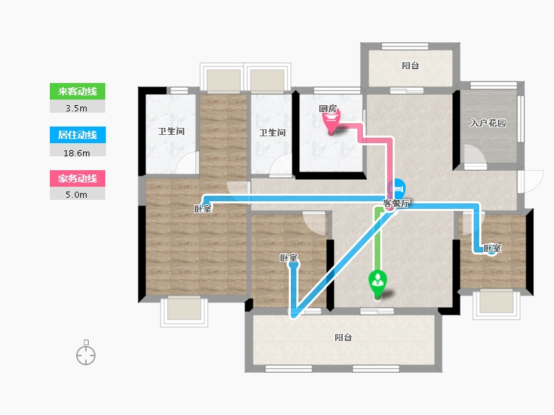 广东省-惠州市-隆生鹿江花园-101.20-户型库-动静线