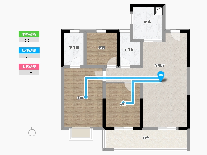 浙江省-宁波市-映樾府-84.01-户型库-动静线