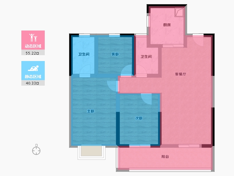 浙江省-宁波市-映樾府-84.01-户型库-动静分区