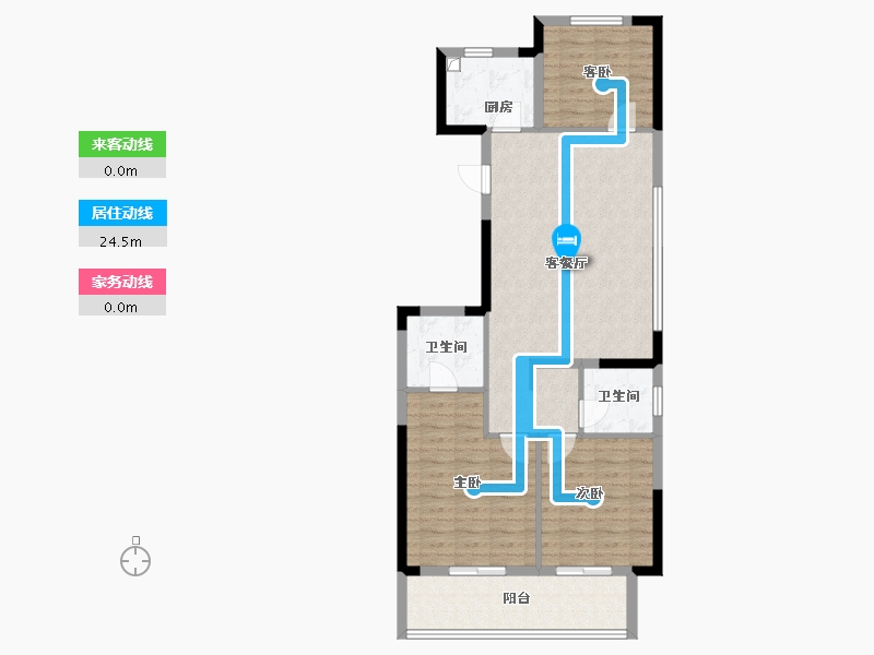 浙江省-宁波市-时代江上鸣翠-88.00-户型库-动静线